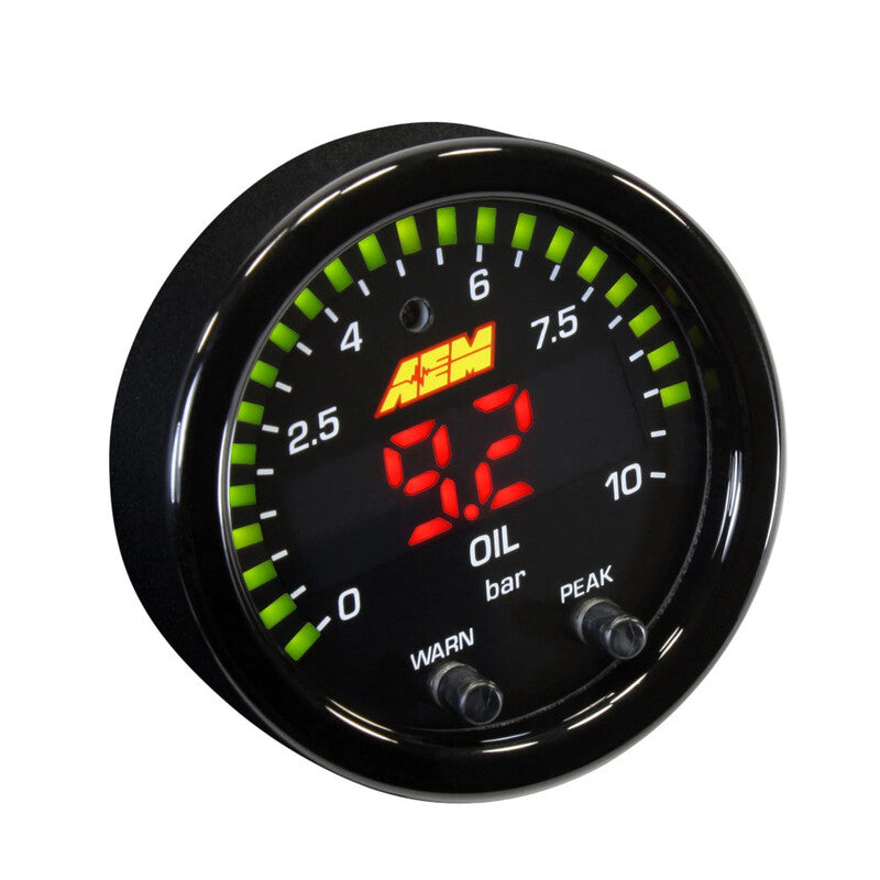Ceas Presiune Ulei AEM X-Series 52mm - 0-10 bar