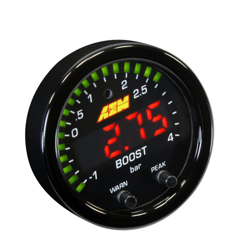Ceas Presiune Turbo AEM X-Series 52mm - -1 la 4 bar