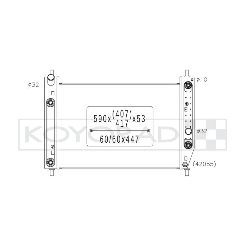 Radiator Aluminiu Koyorad 53 mm - Chevrolet Corvette C6 (2004+)